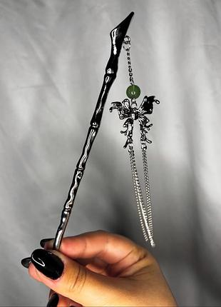 Китайська шпилька для волосся деревʼяна/ канзаши/ палочки для волосся