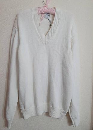 Мужской хлопковый свитер zara