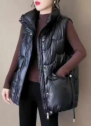 Жилетка женская - 2xl - черная и л