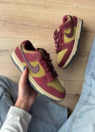 Nike sb dunk low dark team red olive  арт 0318