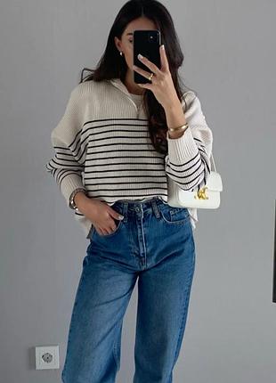 Светр кофта гольф зіп-поло