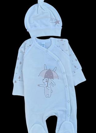 Человечек с шапочкой "паросолька", футер тм "mario kids" (56 см)