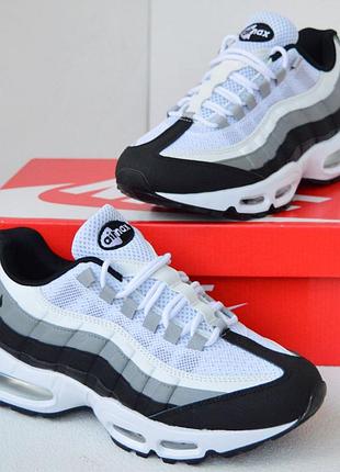Кросівки чоловічі нові nike air max 95 white black gray