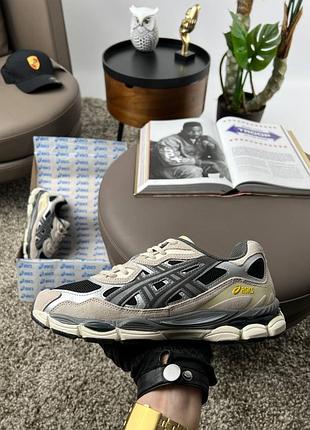 Asics gel-nyc black grey beige 3