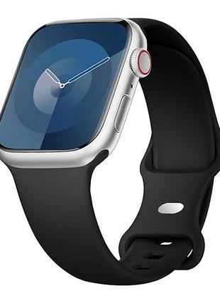 Чорний ремінь для apple watches s — m / чорний ремінець apple watches s — m