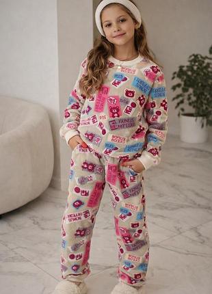 Тепла піжама для дівчинки