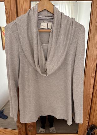 ✨ жіночий светрик chicos з відстібним коміром «водоспад» ✨