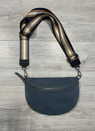 Шкіряна сумка бананка borse in pelle