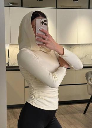 Жіноча термо кофта тепла з капюшоном лонгслів гольф худі пума 42-46