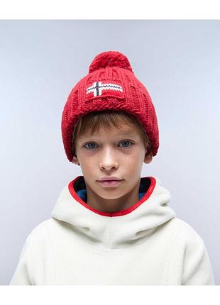 Унісекс дитяча/підліткова шапка вовна napapijri semiury beanie kids