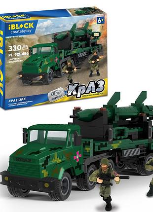 Конструктор iblock арт. pl-921-456 (12шт) армія, краз зрк, 330дет, 2 фігурки у короб. 38*25,5*6см