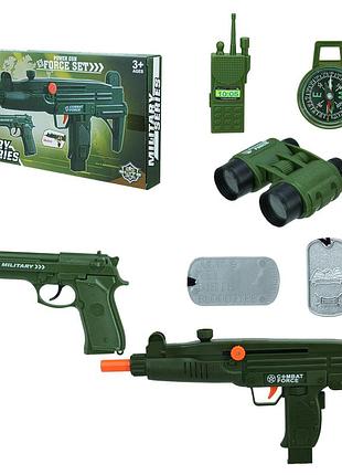 Військовий набір арт. ch555a-1 (72шт/2) зброя,бінокль,рація і т.д., короб. 38*4,5*19см