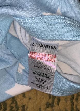 Боди звезда ⭐️🩵matalan 0-3 мес 3