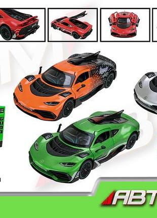 Машина мет. автопром арт. ap7705 (12шт/2)1:24,4 цвета, батар,свет.,звук,двери откр.,короб.28,7*16*12,5см