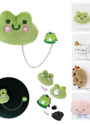 Аксесуари арт. cn-0122 (120шт) мікс видів, м'який та металевий пін( можна носити окремо) планш. 12*9*2см у великому пакеті