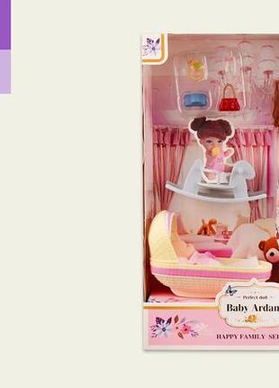 Кукла арт. a625 (36шт/2) вагитная,лялочки, кроватка,акесс.короб.22*8,5*31,5 см,р-р игрушки - 29 см