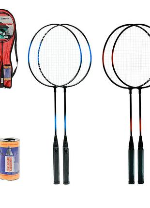 Бадмiнтон арт. bd24153 (50шт) 2 ракетки+ 3 волана у чохлі 65 см