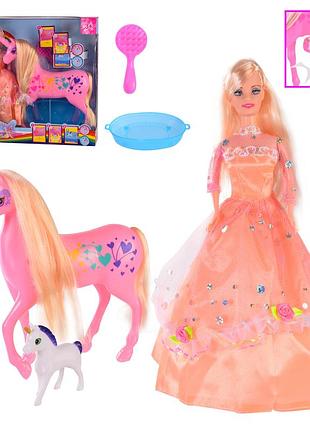 Кукла арт. 68283 (24шт/2) 2 вида ,с аксессуаром, единорог с жеребенком, определи пол жеребенка, в коробке – 36*9*34 см, р-р