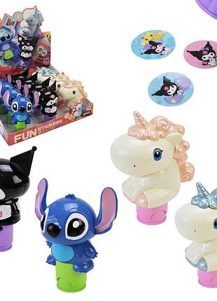 Наклейка арт. lk8080abc (288шт/2) 24уп по 12шт,фігурка для наклеювання наліпок,4 види мікс, 80 шт.наліпок,р-р 8*5*10 см бокс