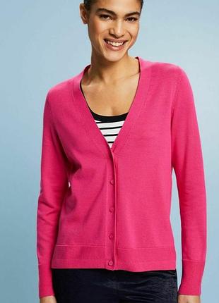 Тонкая кофта кардиган на пуговицах вискоза р.м