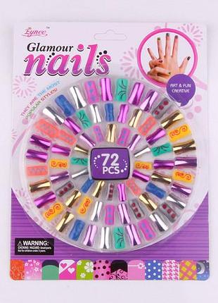 Аксессуары для девочек арт. c3456 (120шт) ногти, 72 шт, планшет. 19,3*25,3*1 см