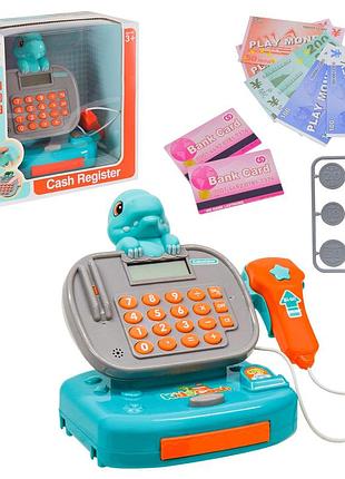 Каса арт. sk25a (24шт/2) батар. дракончик, світло, звук, сканер, картка, монети та гроші короб. 26*16*25см