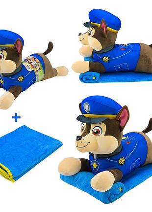Мягкая игрушка с пледом paw patrol арт. kh71/001l (6шт) собачка 60*21*36см плед 115х75 см