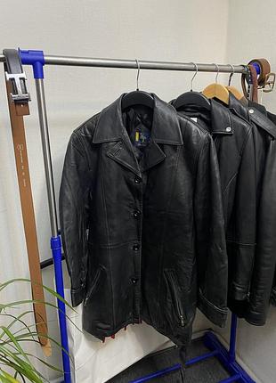 Шкіряне пальто dija real leather плащ куртка кожа 2.1