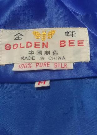 Винтаж шелк кимоно с драконом шелковый халат китай golden bee оригинал6 фото