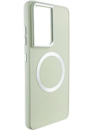 Tpu чохол bonbon metal style with magsafe для samsung galaxy s23 ultra (білий/white)