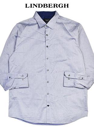 Чоловіча синя сорочка у крапинку lindbergh xl