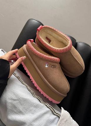Уггі ugg tazz platform chestnut love pink