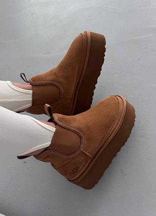 Уггі ugg chelsea mini platform chestnut