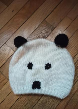 Шапка для малыша панда1 фото