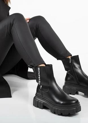 Жіночі шкіряні черевики демісезонні lino marano 1670 чорні