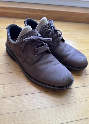 Ecco gtx gore-tex туфлі дербі чоловічі шкіряні непромокаючі. оригінал. 43 рр