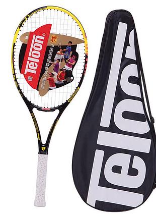 Ракетка для большого тенниса space-x черно-желтый (60496031), teloon