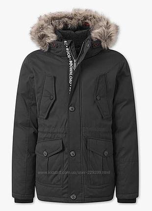 Пухова зимова тепла куртка парка на хлопчика 6- 9 років