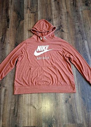 Мужская уникальная кофта худи nike с большим лого большой размер оригинал