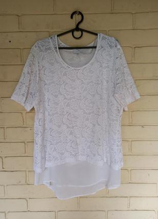 Мереживна футболка блузка розмір євро 42