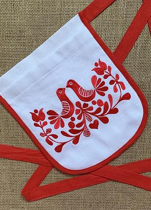 Ладунка кишенька етно українська червона, гаман український