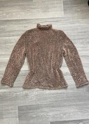 Made italy брендова кофта з шерсті мʼяка пухнаста жіноча гольф світер high society by arabella w. engel