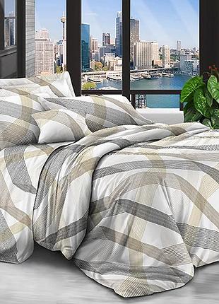 Постельное белье двуспальное принт абстракция из поликоттона