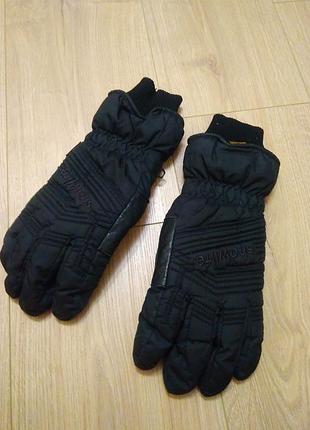 Чорні чоловічі рукавиці з мембраною gore tex/зимові рукавички/ перчатки