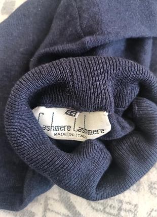 Темно синій кашеміровий джемпер 3