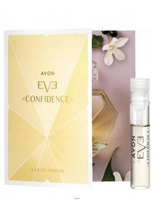 Eve confidence avon , листівка з пробним зразком парфумерна вода avon confidence для неї, 0,6 мл