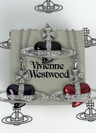 Украшение vivienne westwood + упаковка, ов`ен вествуд кулон сердце