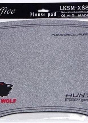 Ігровий килимок для мишки wild wolf hunter lksm-x88 (2.2 мм) сірий