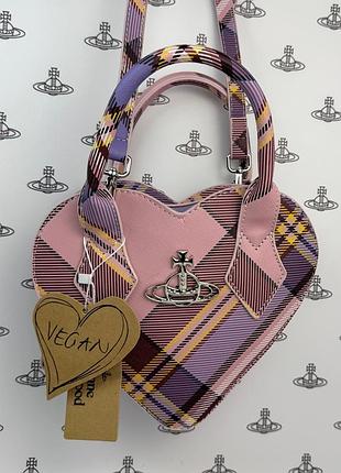 Сумка vivienne westwood вів'єн вествуд серце | рожевий
