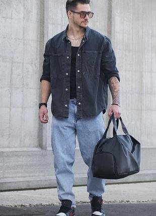 Сумка дорожная мужская спортивная without gym black водоотталкивающая